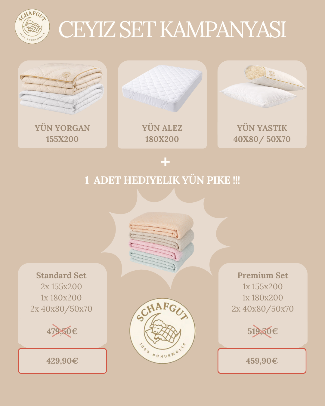 Ceyiz Seti + 1 HEDIYELIK Pike
