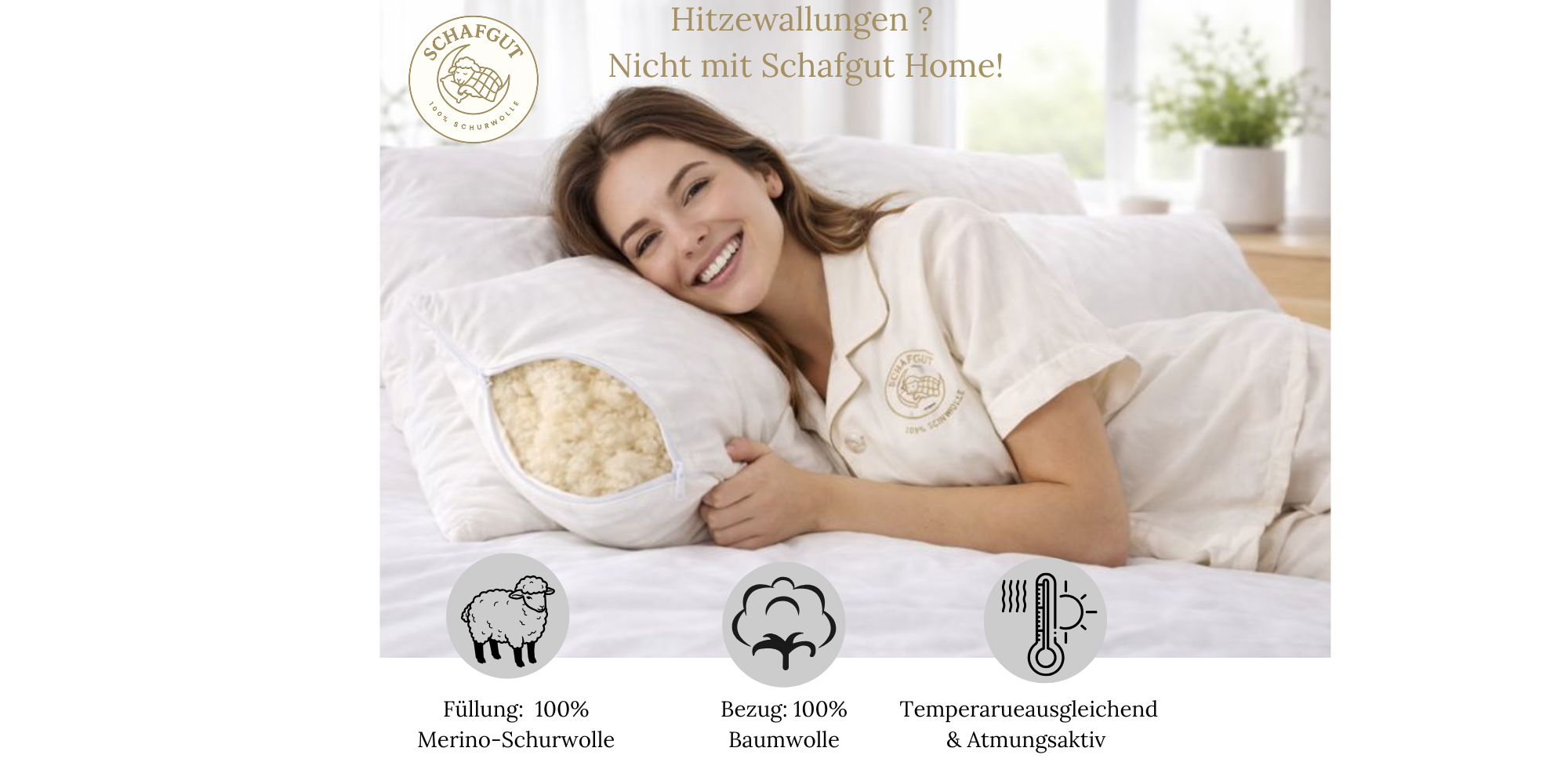 Standard Merino-Wollkissen