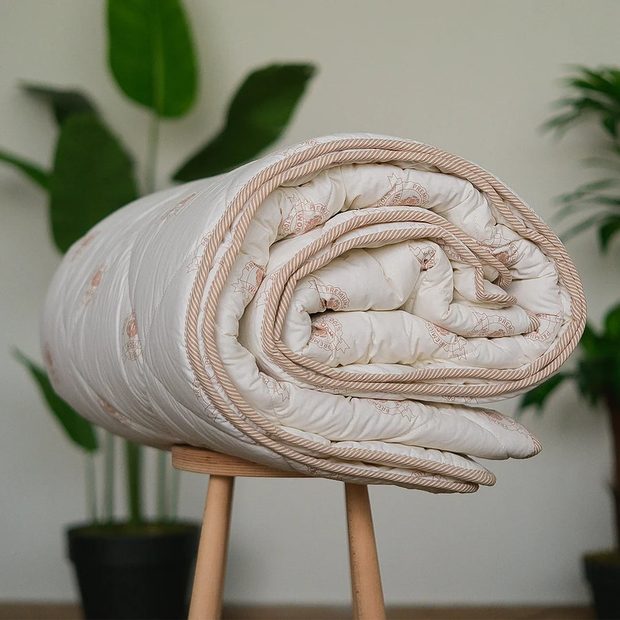 100 % Merino-Schurwolle als Füllung
